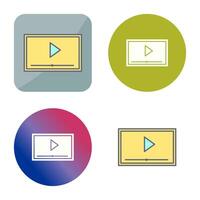 Video Screening Vector Icon