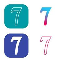 Number Seven Vector Icon