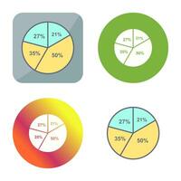 icono de vector de gráfico circular