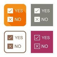 Yes No Option Vector Icon