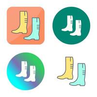 icono de vector de botas de jardinería