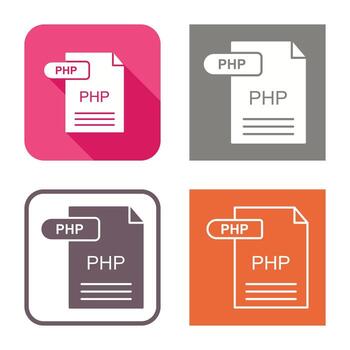 icono de vector de php
