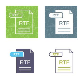 icono de vector rtf