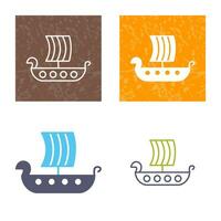 Viking Ship Vector Icon