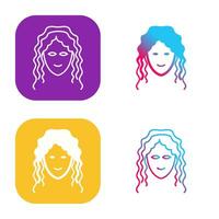 Hair Curly Vector Icon