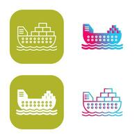 Cargo Ship Vector Icon