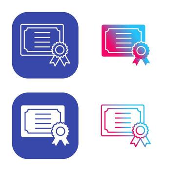 Certificate Vector Icon