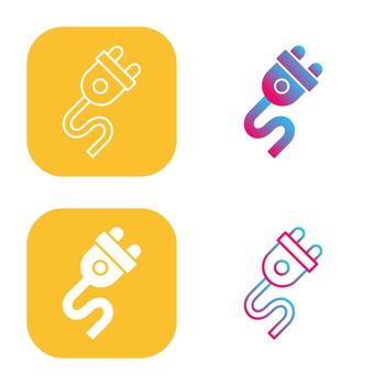 icono de vector de enchufe