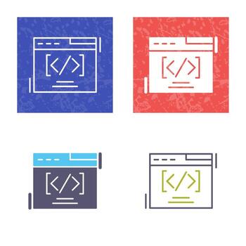 Web Coding Vector Icon