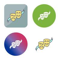 Theater Masks Vector Icon