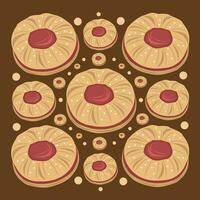 Jammie dodger biscuits vector illustration for graphic design and decorative element