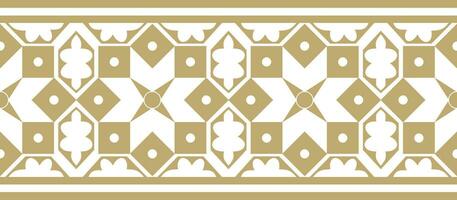 Vector seamless national golden ornament of ancient Persia. Iranian ethnic endless border, frame