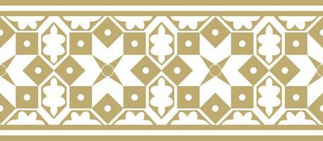 Vector seamless national golden ornament of ancient Persia. Iranian ethnic endless border, frame