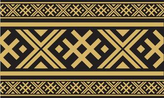 Vector golden color seamless Belarusian national ornament. Ethnic endless black border, Slavic peoples frame