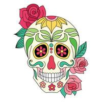 suger skull 4-color version vector