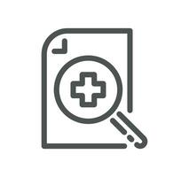 Healthcare and medicine related icon outline and linear vector. vector