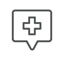 Healthcare and medicine related icon outline and linear vector. vector