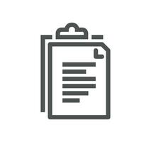 Clipboard related icon outline and linear vector. vector