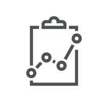 Clipboard related icon outline and linear vector. vector