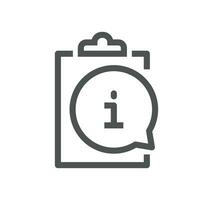 Clipboard related icon outline and linear vector. vector