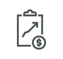 Clipboard related icon outline and linear vector. vector