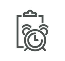 Clipboard related icon outline and linear vector. vector