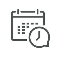 Time and address related icon outline and linear vector. vector