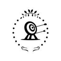 archery target logo icon vector