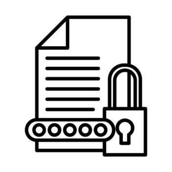 contraseña cifrado icono en línea vector