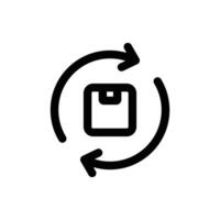 Recycle Delivery icon in trendy outline style isolated on white background. Recycle Delivery silhouette symbol for your website design, logo, app, UI. Vector illustration, EPS10.