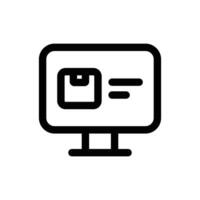 computadora icono en de moda contorno estilo aislado en blanco antecedentes. computadora silueta símbolo para tu sitio web diseño, logo, aplicación, ui vector ilustración, eps10.