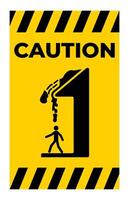 Caution Falling Snow Sign Falling Ice vector