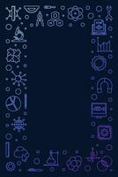 Science, Technology, Engineering, mathematics outline colored banner - STEM Education linear illustration vector