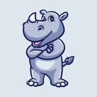 Cool Hippo Cartoon Illustration vector