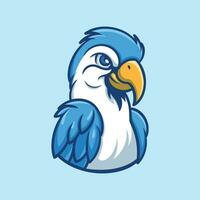 Blue Eagle Cartoon Illustration vector