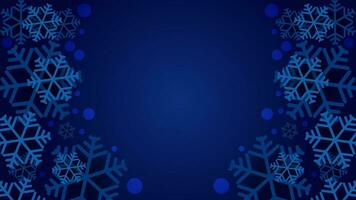 Winter background template with snowflake particles suitable for banner, poster, advertisement, brochure. Vector illustration