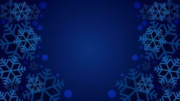 Winter background template with snowflake particles suitable for banner, poster, advertisement, brochure. Vector illustration