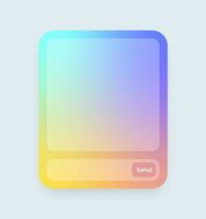 Social media square frame template. Gradient social network interface. vector