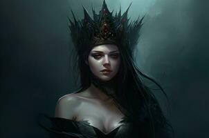 Lilith evil woman digital art. Generate Ai photo