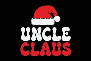 Uncle Claus Funny Christmas T-Shirt Design vector