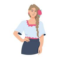 Trendy Hispanic Girl vector