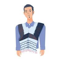 de moda poncho hombre vector