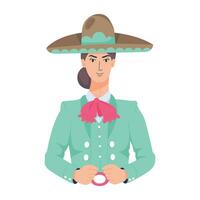 Trendy Female Mariachi vector