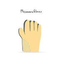 Kitchen glove line icon for web, mobile and infographics. Vector illustration. Isolated element on white background. Symbol collection. Hand drawn. Vector doodles.