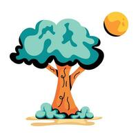 Trendy Forest Tree vector