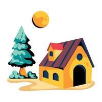 Trendy Country House vector