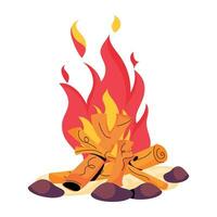 Trendy Bonfire Concepts vector