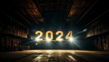 New year 2024. New year concept. AI Generated. photo