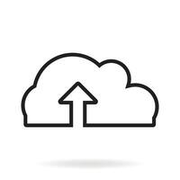 Upload vector icon, cloud storage symbol. Modern, simple flat vector illustration for web site or mobile app.