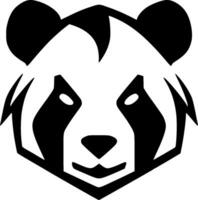 panda - negro y blanco aislado icono - vector ilustración